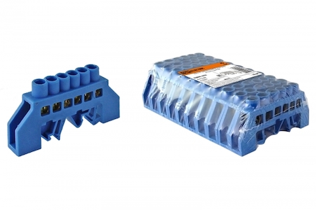 TDM ELECTRIC SQ0801-0076 Шина "N" нулевая в изоляторе на DIN-рейку 8x12мм 6 групп TDM